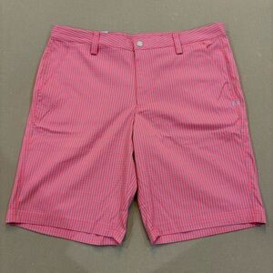 Under Armour Men’s Golf Shorts Vibrant Coral/Grey Gingham Size 38 NWT